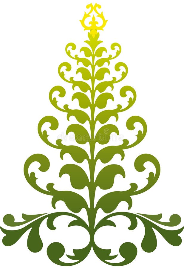 Arbre de Noël ornemental illustration de vecteur Arbre de Noël ornemental illustration de vecteur