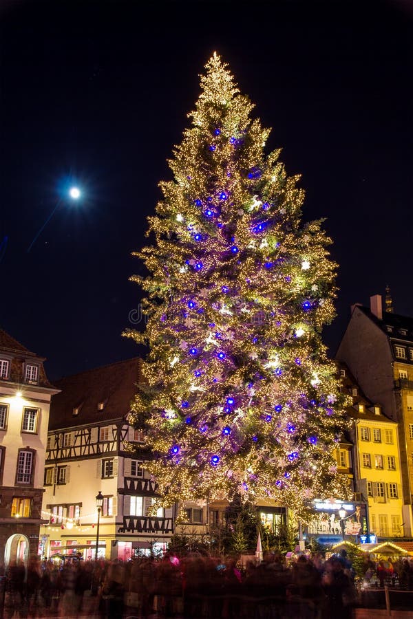 Arbre de Noël à la place Kleber à Strasbourg images libres de droits Arbre de Noël à la place Kleber à Strasbourg images libres de droits