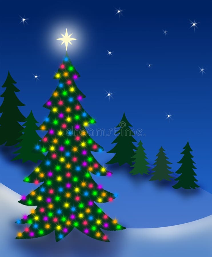 Arbre de réveillon de Noël illustration de vecteur Arbre de réveillon de Noël illustration de vecteur