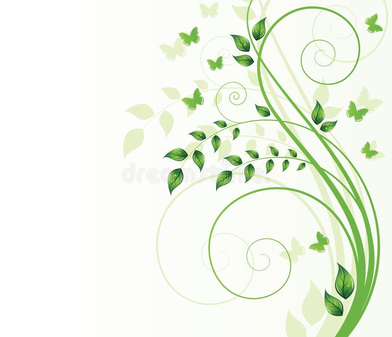 Arbre magique de printemps avec des papillons et de l'espace pour du texte illustration stock