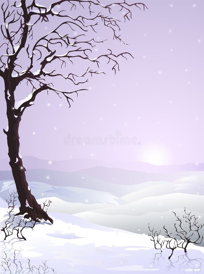 Arbre Snow-covered illustration libre de droits Arbre Snow-covered illustration libre de droits