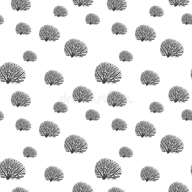 Arbres gris-foncé squelettiques de couleur sur le fond blanc Configuration sans joint Illustration de vecteur illustration stock Arbres gris-foncé squelettiques de couleur sur le fond blanc Configuration sans joint Illustration de vecteur illustration stock