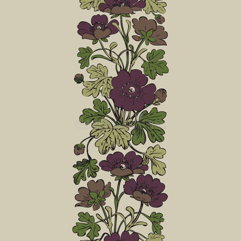 Arbusto floral retro no fundo branco, decorat tirado mão ilustração royalty free Arbusto floral retro no fundo branco, decorat tirado mão ilustração royalty free