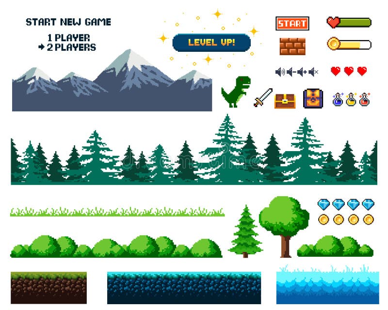 Pixel Sprite Ilustrações, Vetores E Clipart De Stock – (1,485