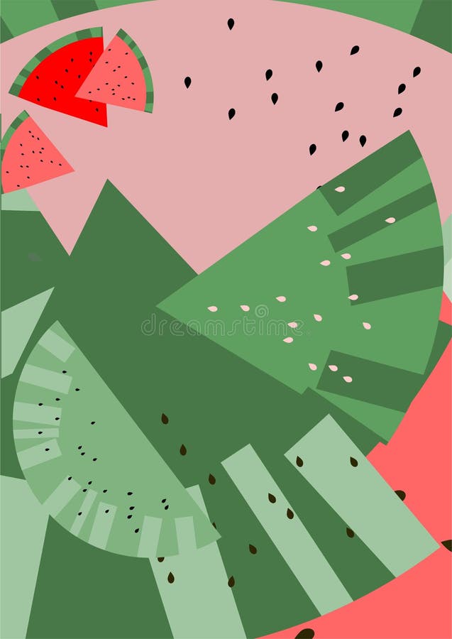 Arbuz?w cia?a Abstrakt ilustracja wektor Arbuz?w cia?a Abstrakt ilustracja wektor