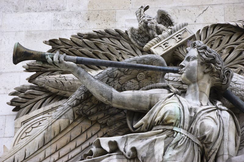 Detail of high-relief on Arc de Triomphe, Triumph of Napoleon