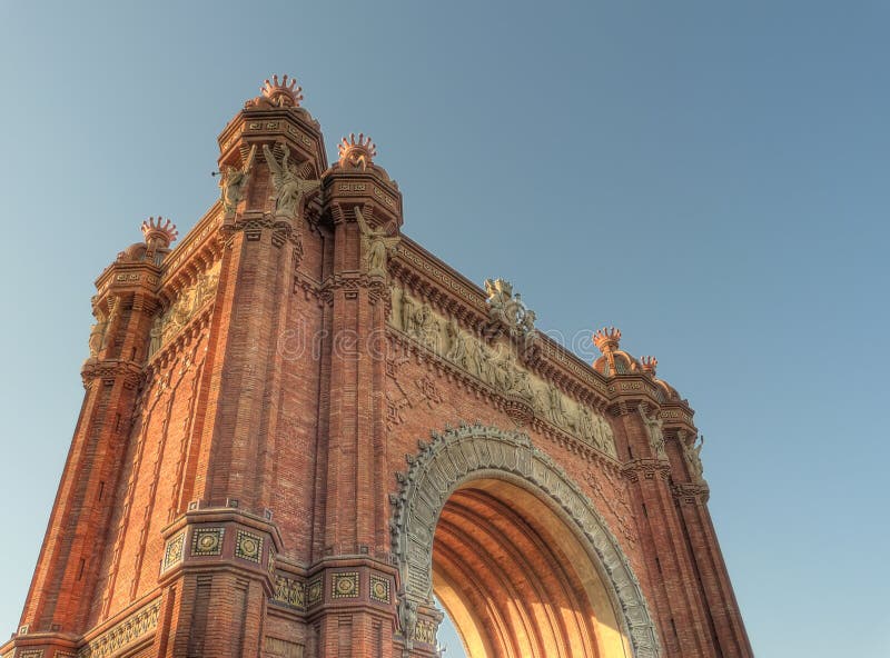 Arc De Triomphe Barcelona Spain Stock Photo Image of architecture