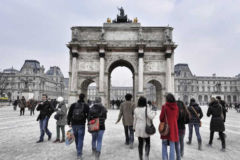 Arc de Triomphe du Carrouse lizenzfreie stockbilder Arc de Triomphe du Carrouse lizenzfreie stockbilder