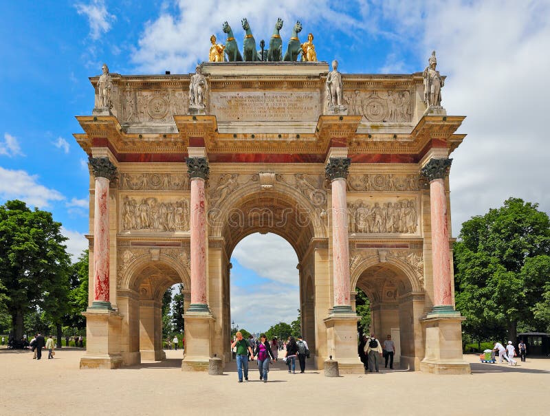 Arc De Triomphe Du Carrousel. Paris, Frankreich. Redaktionelles