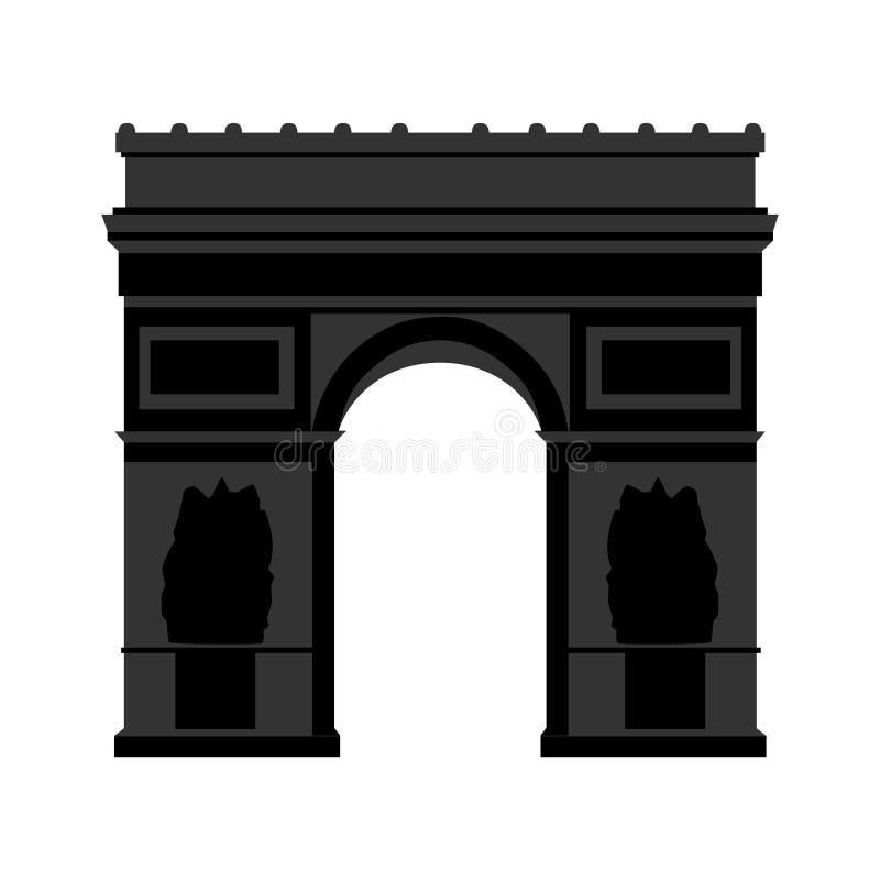 Arc de Triomphe Paris stock illustrationer Arc de Triomphe Paris stock illustrationer