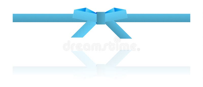 Arc pointillé par bleu et ruban pointillé par bleu illustration stock Arc pointillé par bleu et ruban pointillé par bleu illustration stock