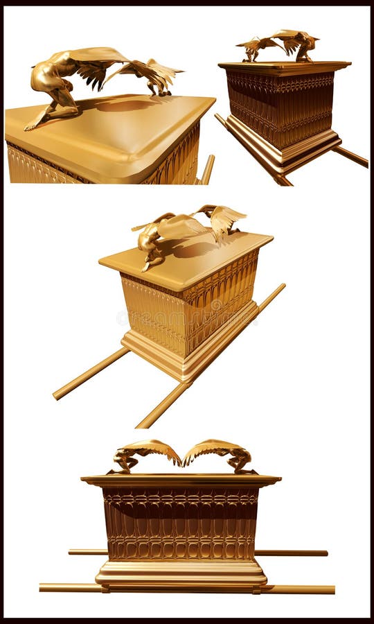 Several views of an imaginary Ark of alliance, or Ark of the covenant, created with the description and sizes told in the Bible. Several views of an imaginary Ark of alliance, or Ark of the covenant, created with the description and sizes told in the Bible.