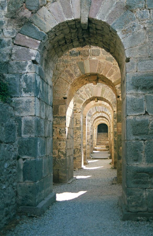 Arcada romana en Pergamon imagenes de archivo Arcada romana en Pergamon imagenes de archivo
