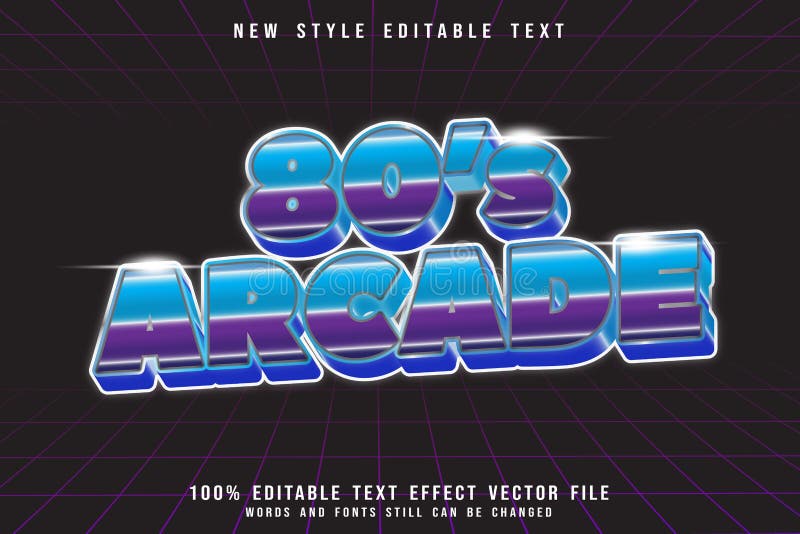 Шрифты в стиле 80-х. Arcade текст. Arcade Effect. Arcade текст песни