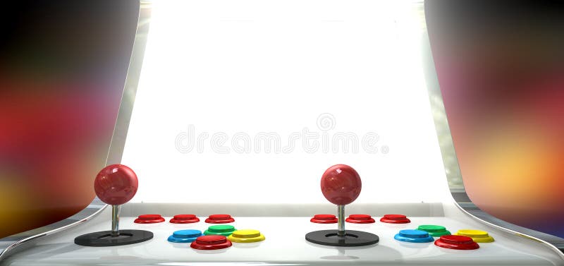 Arcade Game With Illuminated Screen illustrazione di stock Arcade Game With Illuminated Screen illustrazione di stock