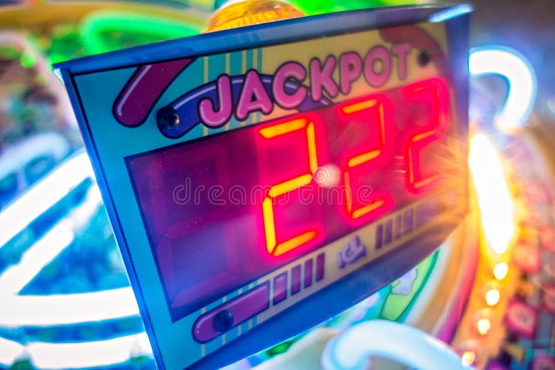 Arcade video games and lights and spinning wheels stock photography Arcade video games and lights and spinning wheels stock photography