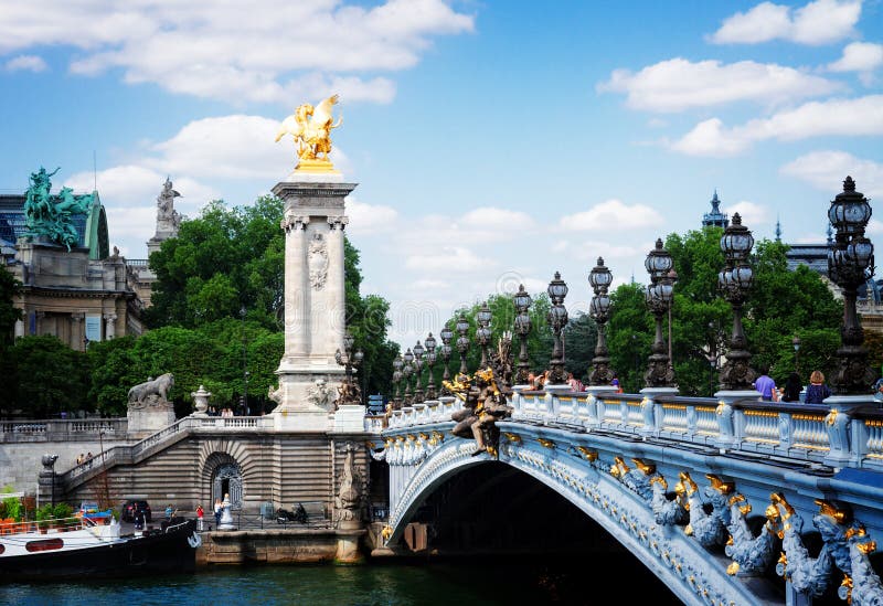 Bridge of Alexandre III in Paris, France Editorial Photo - Image of ...