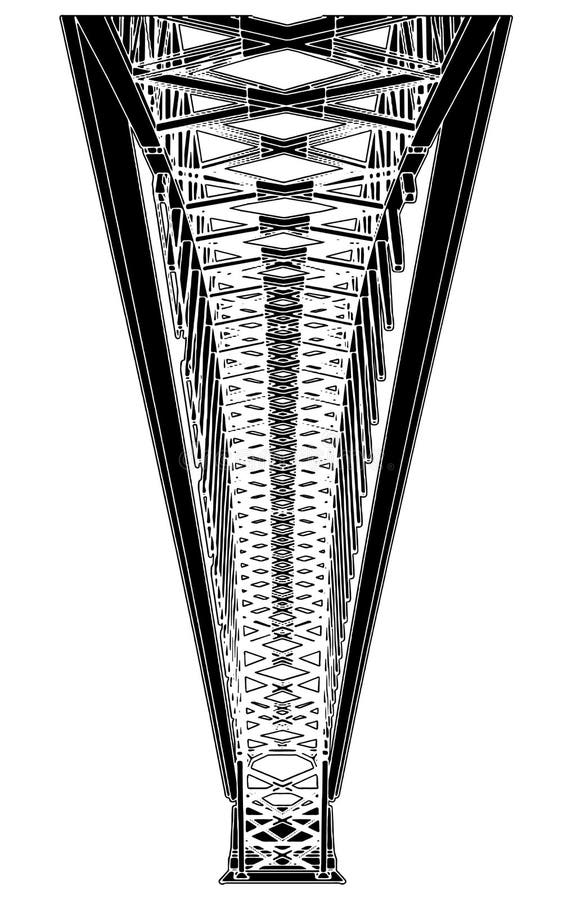 Arch Bridge Steel Structure Vector 01 Stock Illustration - Illustration