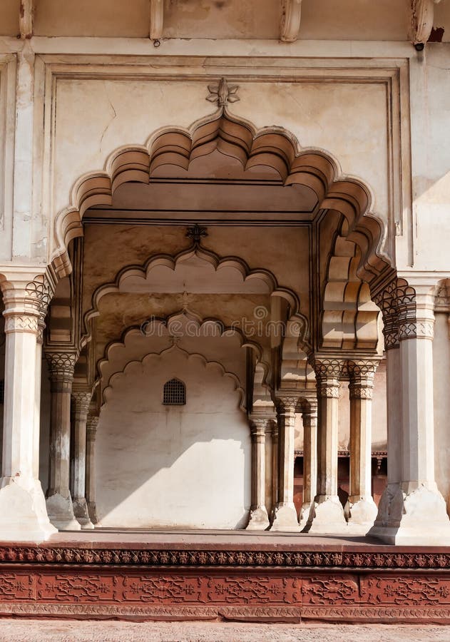 Arch of Diwan I Am, Hall of Public Audience in Red Agra Fort