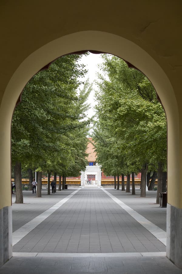 Arch door and road