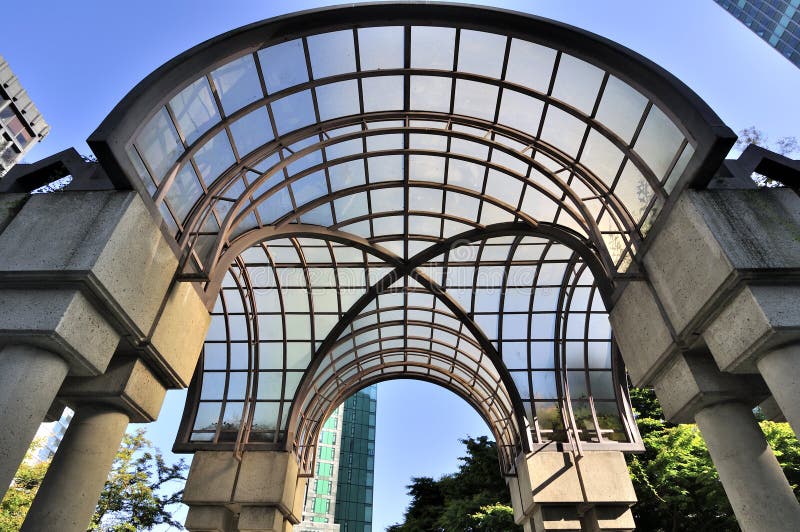 Glass arch roof stock photo. Image of building, design 29719618