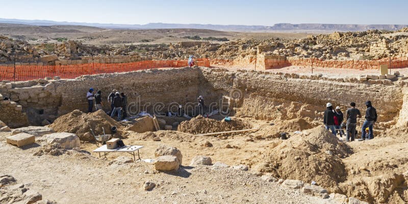 Archaeological Dig at Shivta National Park in Israel