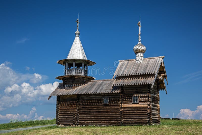 Archangel Michael wooden chapel on Kizhi island