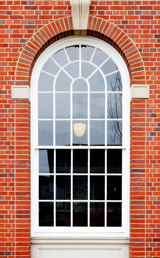 Arched window brick wall stock image Image of house 