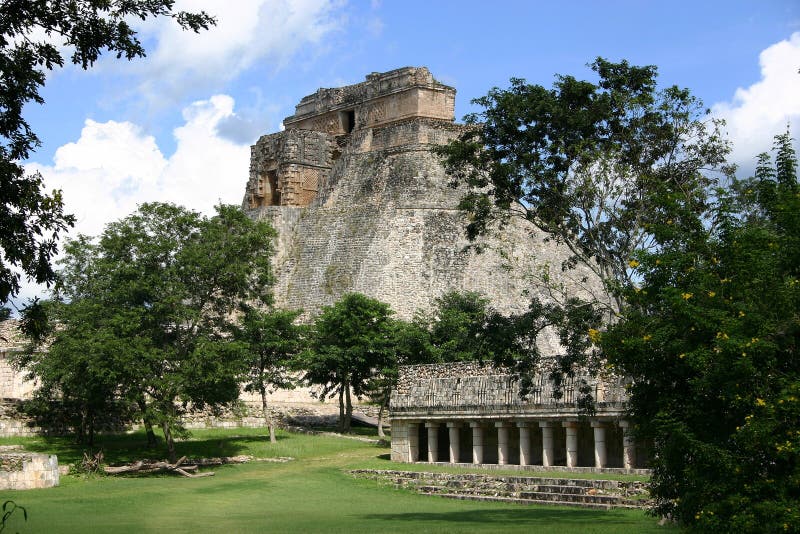 Archeological site of Uxmal stock photo