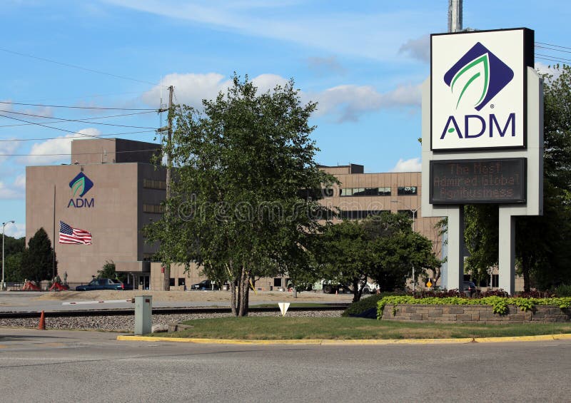 Archer Daniels Midland Food Processing Facility E Logótipo Da Marca