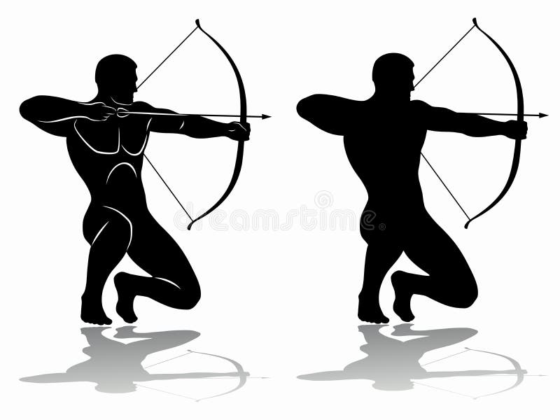Archer silhouette, vector drawing
