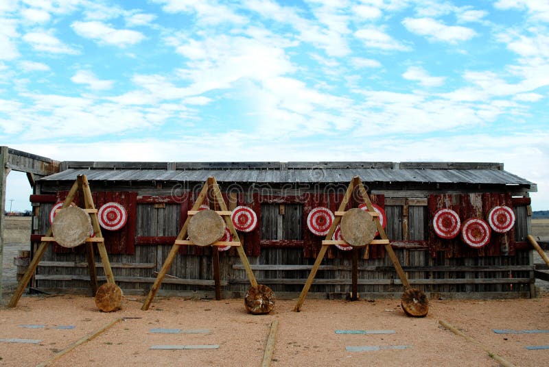 Archery or Knife Throwing Targets Stock Image Image of contest, blue