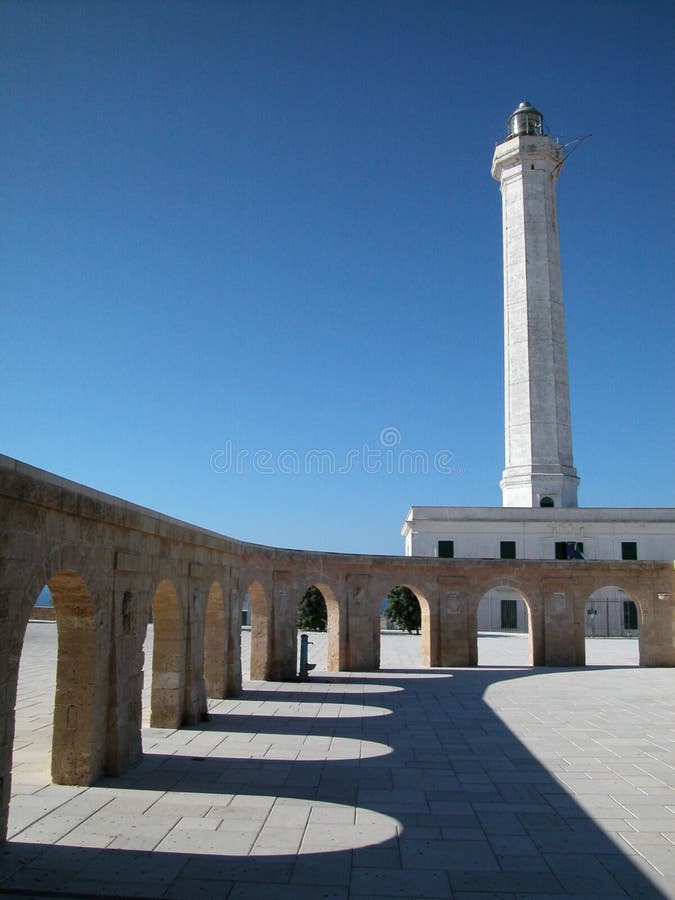 Arches wall and lighthouse