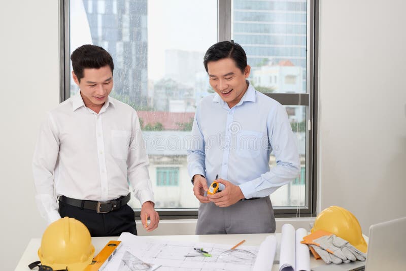 Architect engineer design working on blueprint planning concept royalty free stock images Architect engineer design working on blueprint planning concept royalty free stock images
