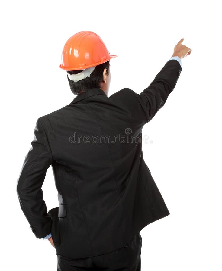 Architect man with map stock image. Image of designer 23643027