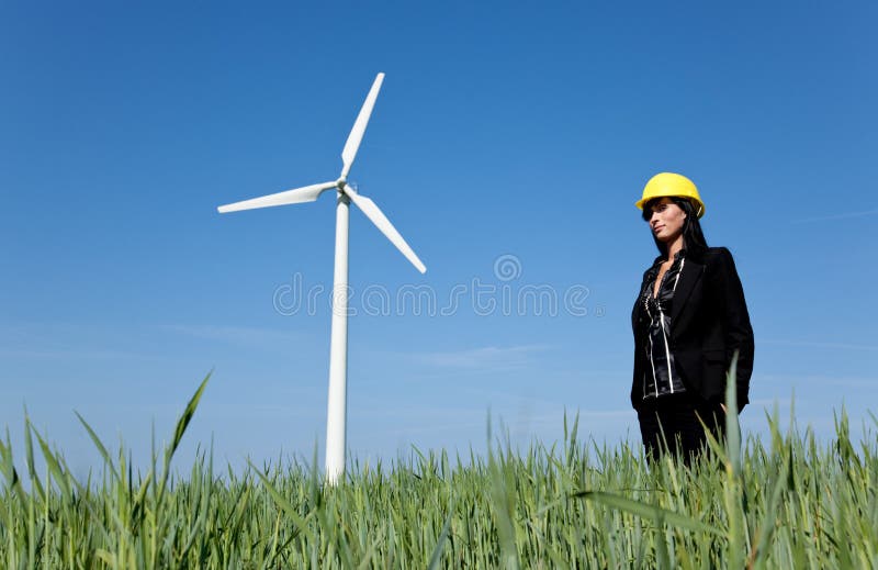 Architect on meadow ecology wind power