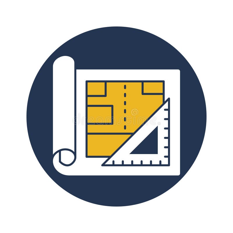 Architect paper Isolated Vector icon Which can easily modify or edit stock illustration