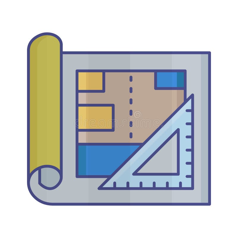 Architect paper Isolated Vector icon Which can easily modify or edit vector illustration