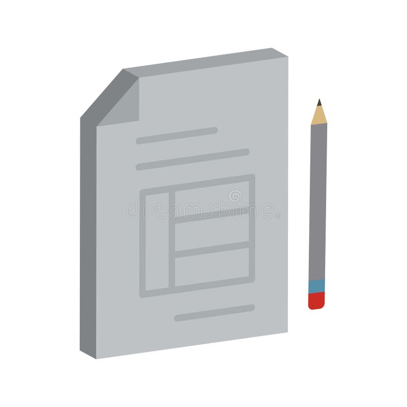Architect paper isometric style Vector Icon which can easily modify or edit stock illustration