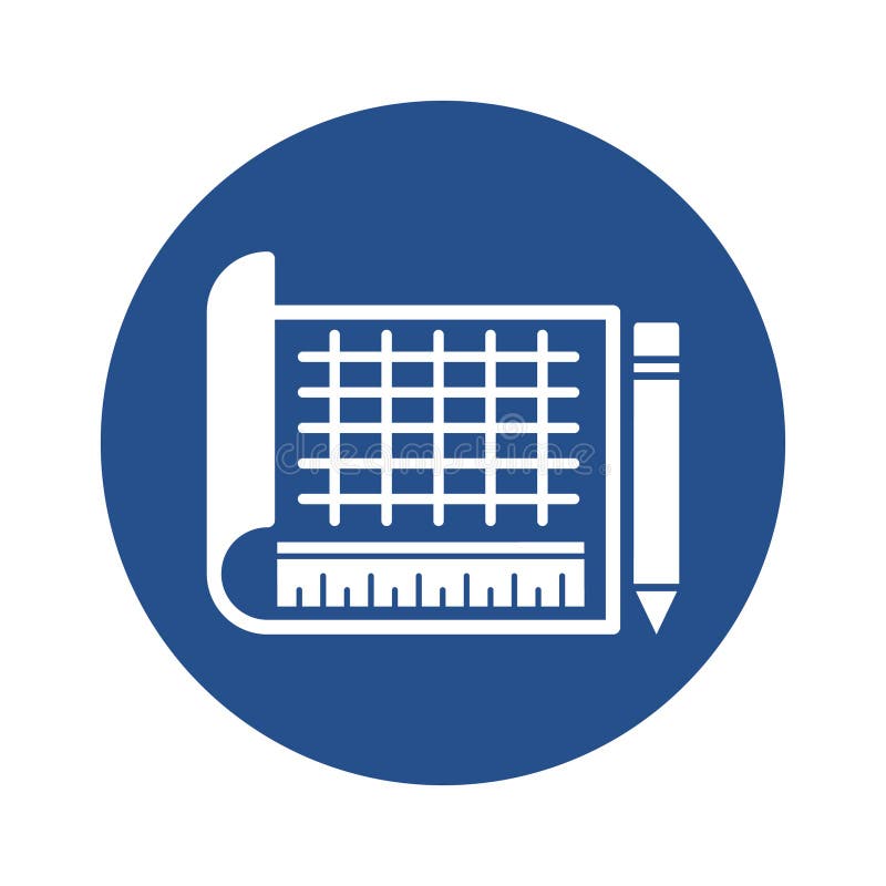 Architect paper Vector Icon which can easily modify or edit royalty free illustration