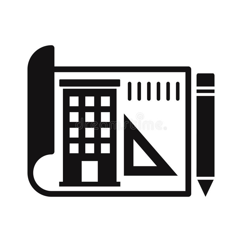 Architect paper Vector Icon which can easily modify or edit vector illustration