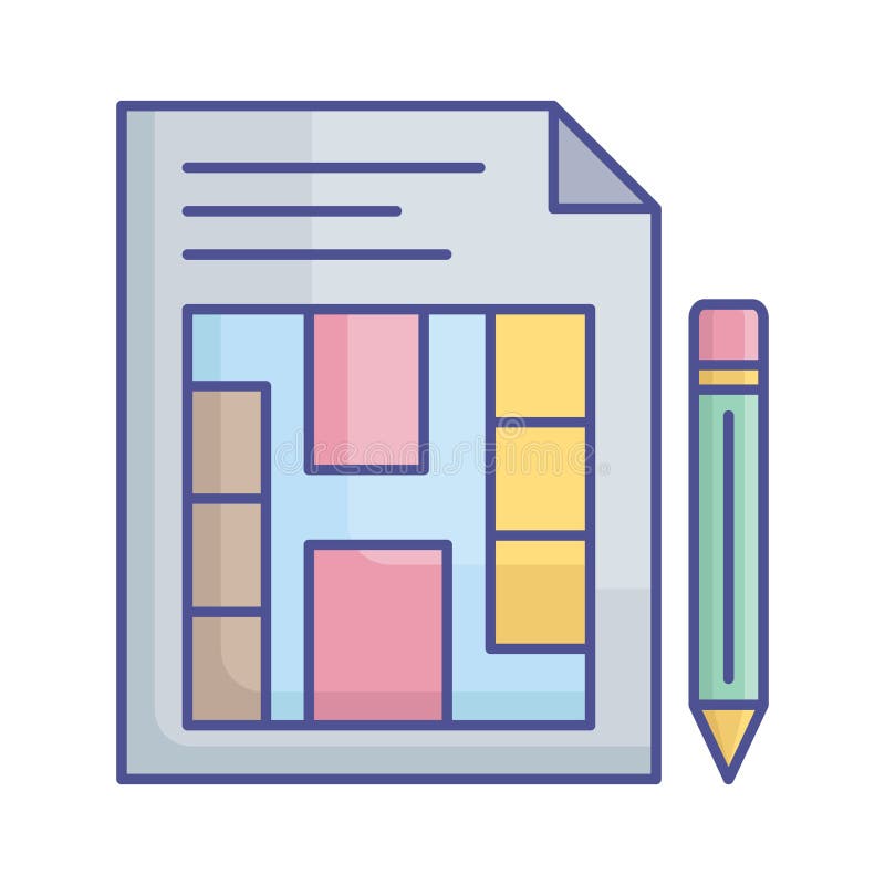 Architect paper Vector Icon which can easily modify or edit stock illustration.