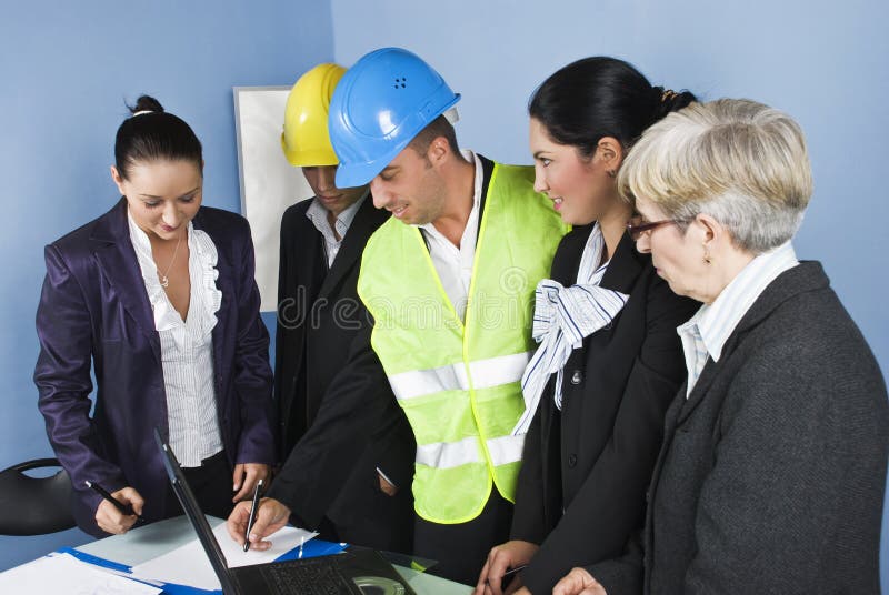 Architect team in office