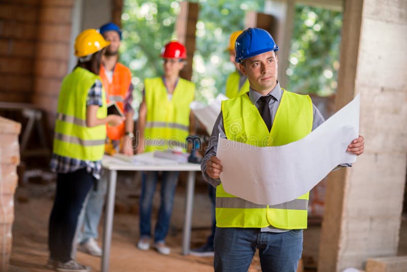 Architect visualizing future building stock images