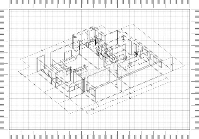 Architecte Blueprint illustration stock Architecte Blueprint illustration stock