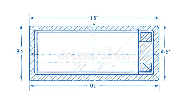 Architectural Blueprint of a Large Industrial Warehouse Layout, vector design Generative AI vector illustration