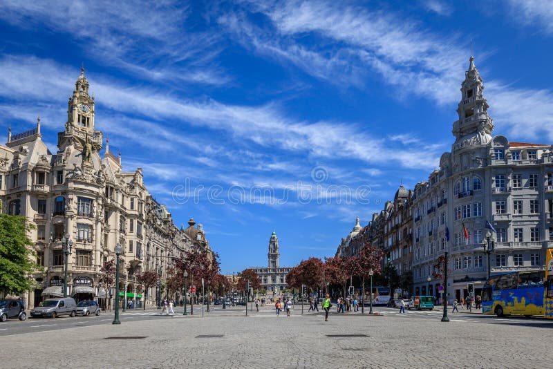 Architectural Buildings at Avenida dos Aliados