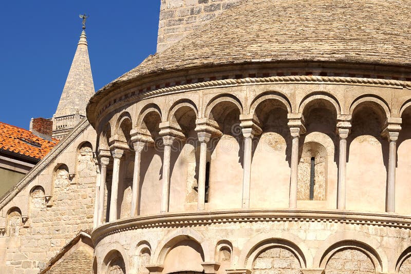 Architectural detail of a Temple. Zadar, Croatia