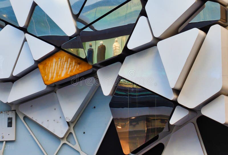 Architectural Detail, Triangular Shapesand Reflections royalty free stock image Architectural Detail, Triangular Shapesand Reflections royalty free stock image