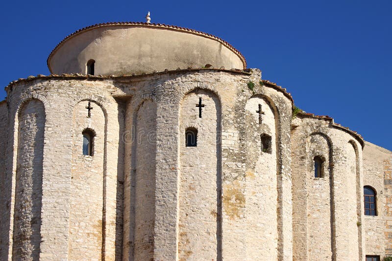 Architectural details of a Temple. Zadar, Croatia